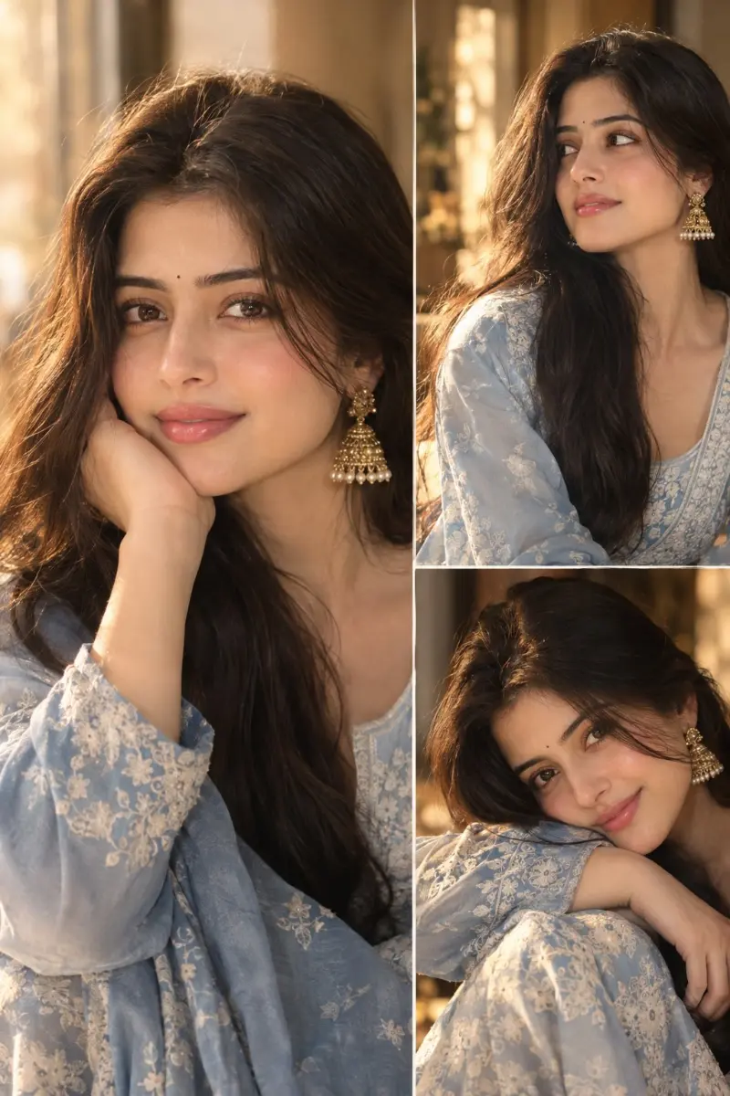 Golden Saree Portrait
