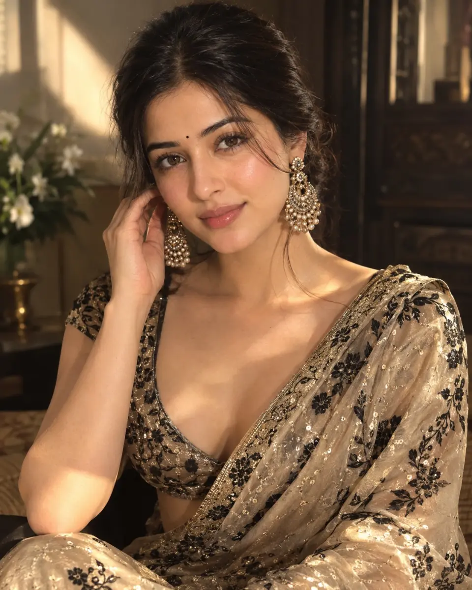 Champagne Saree Shot