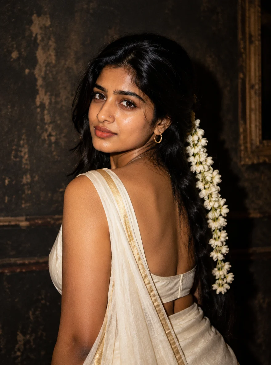 Elegant South Indian Saree Portrait