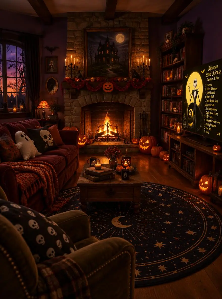 Halloween-themed Living Room